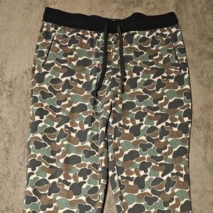 BURLEBO Men's Fleece Joggers - Throwback Camo
